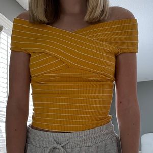 Yellow crop top